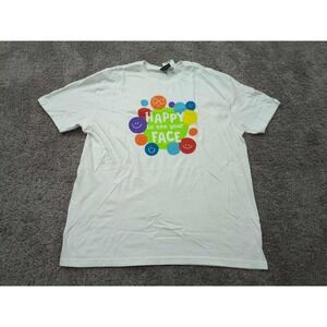 Gildan Making the Grade T Shirt Adult‎ 2XL Smiley Faces Happy To See Your Face